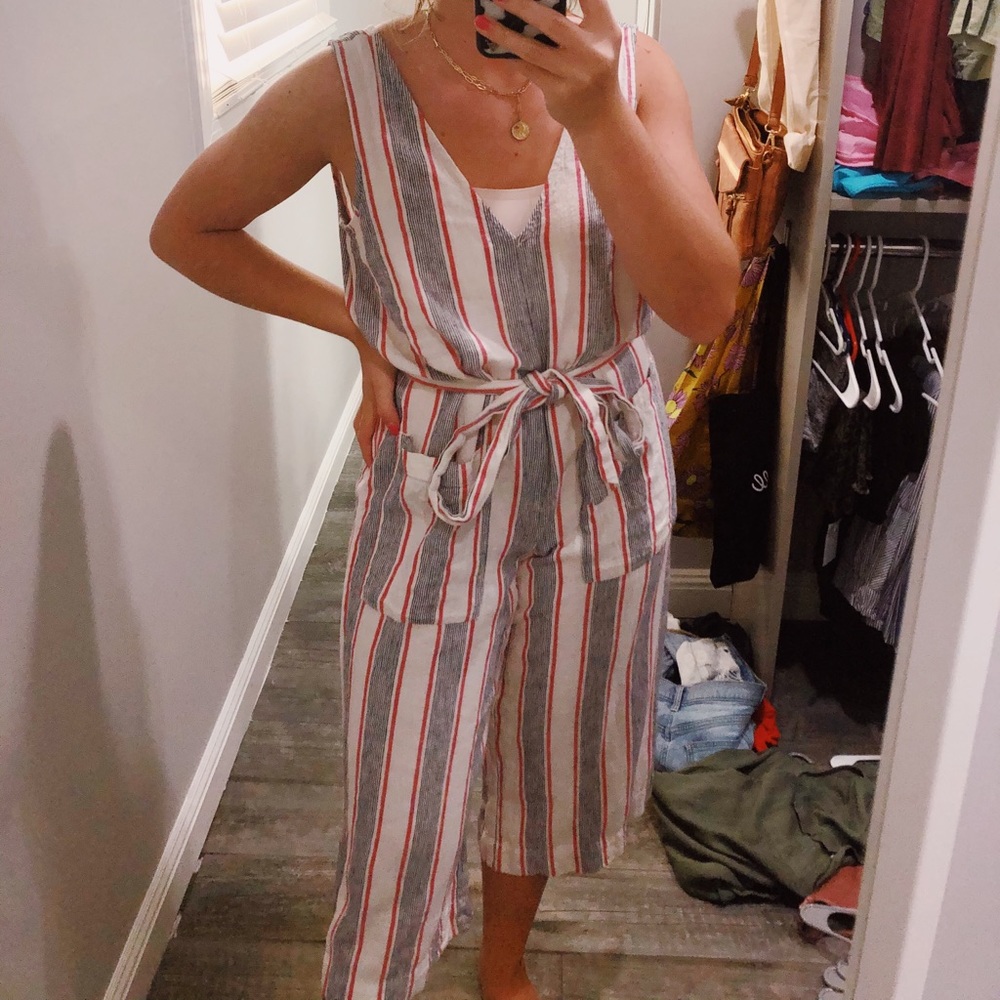 GAP Striped Capri Romper